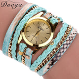 Duoya selling luxury fashion heart pendant women watches