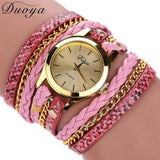 Duoya selling luxury fashion heart pendant women watches