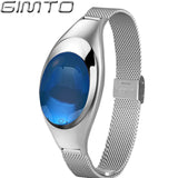 GIMTO Fashion Luxury Smart Women Bracelet Watch Rose Gold Narrow Band Bluetooth Smart Device for IOS Android & Phone Waterproof