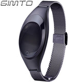 GIMTO Fashion Luxury Smart Women Bracelet Watch Rose Gold Narrow Band Bluetooth Smart Device for IOS Android & Phone Waterproof