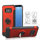 Hard PC Phone Cover 360 Rotate Ring Holder Phone Back Case Shockproof for Samsung Galaxy S8 Plus