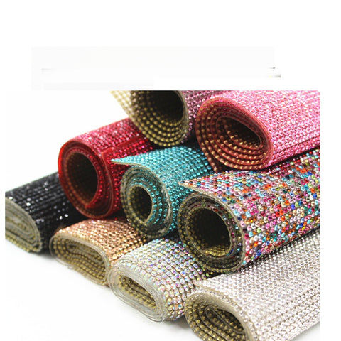 DIY bling rhinestone sticker sheets luxurious phone case decor Self Adhesive Scrapbooking Sticker bag shoes decoration  24x40cm